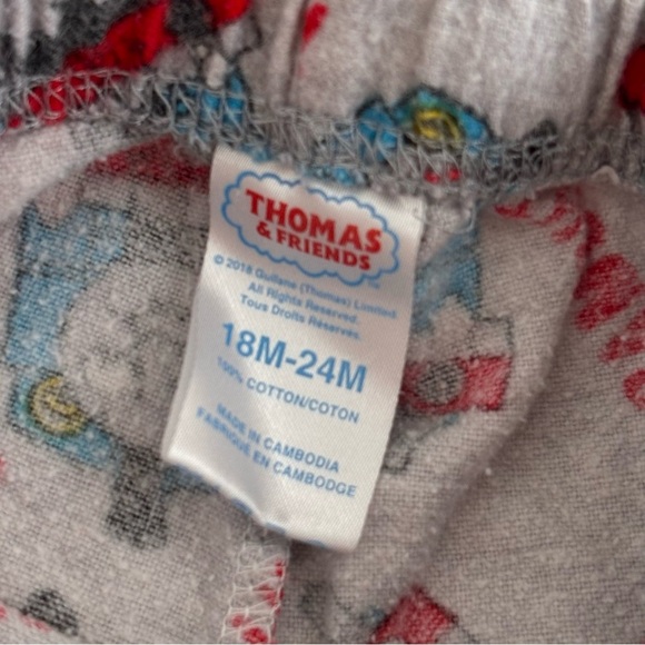 ⭒ 18-24M Thomas & Friends Gray Pyjama Set Trains Elastic Waist Fleece Cotton ⭒ - Picture 14 of 16